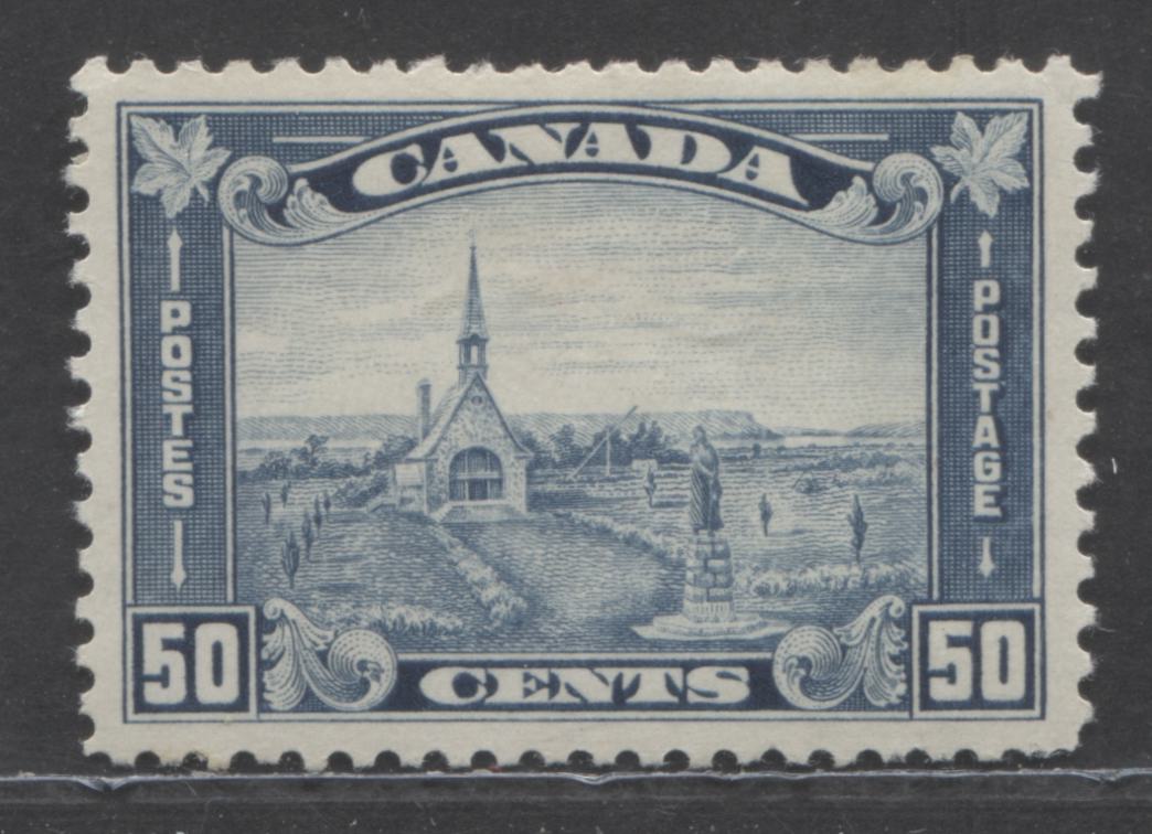 Lot 102 Canada #176 50c Dull Blue Grand Pre, 1930-1931 Arch/Leaf Issue, A VFOG Single, With Cream Gum