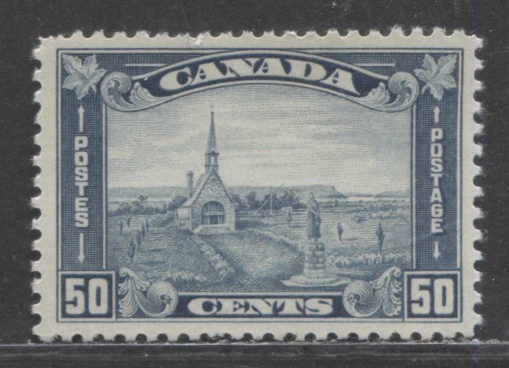 Lot 103 Canada #176 50c Dull Blue Grand Pre, 1930-1931 Arch/Leaf Issue, A FNH Single, With Cream Gum