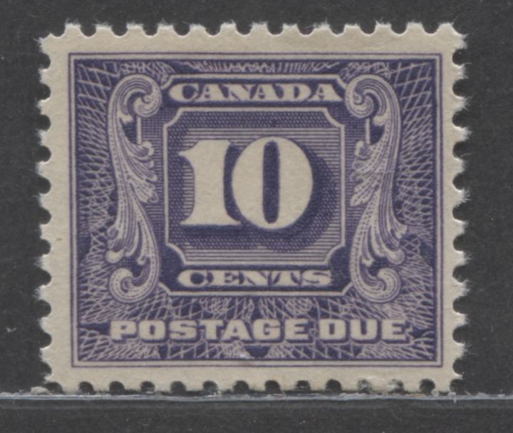 Lot 15 Canada #J10 10c Dark Violet, 1930-1932 2nd Postage Dues, A VFOG Single With Yellowish Cream Gum