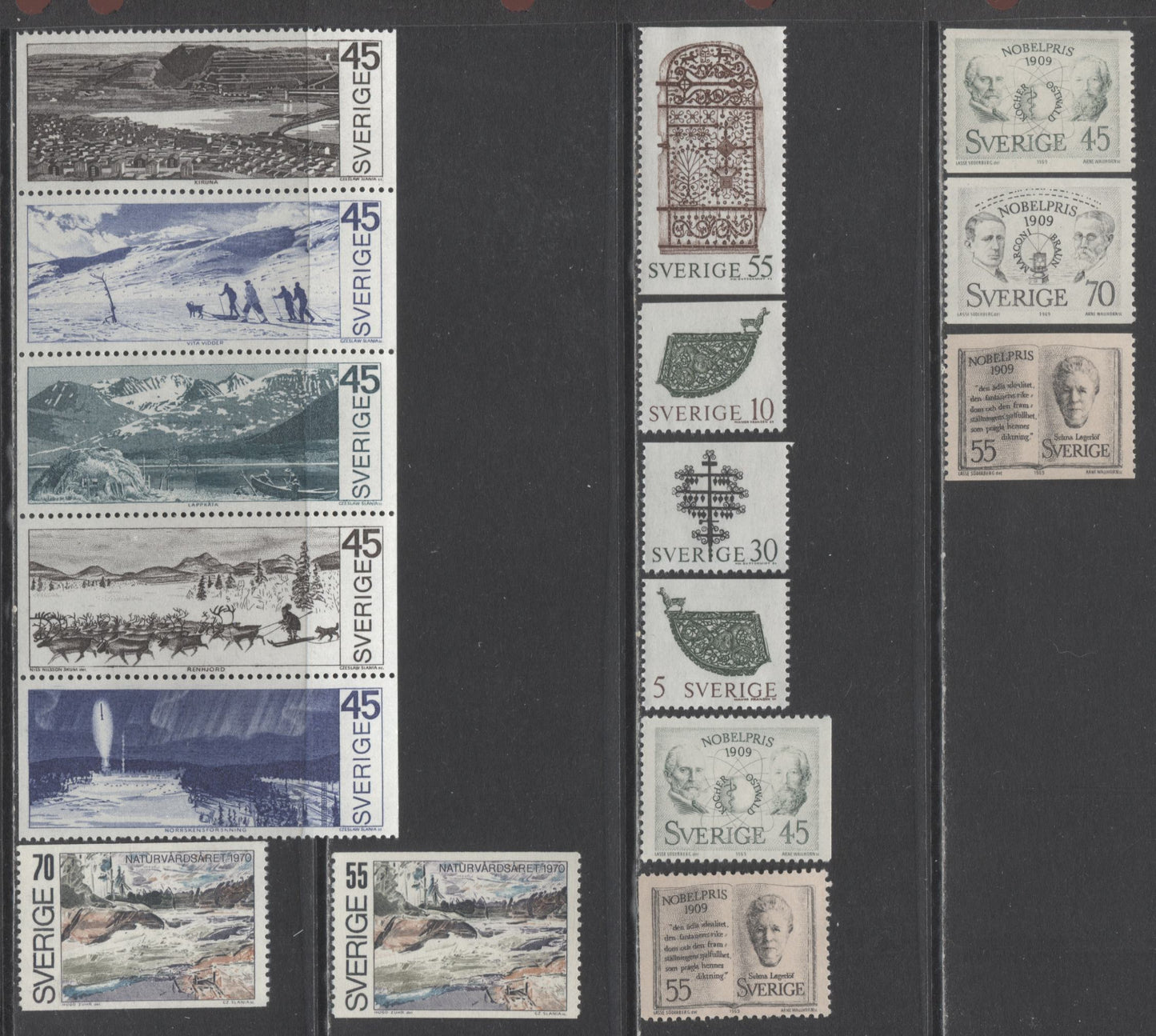 Lot 238 Sweden SC#842-882 1969-1970 Commemoratives, A Range Of VFNH Singles, Click on Listing to See ALL Pictures, 2017 Scott Cat.$32.1 USD