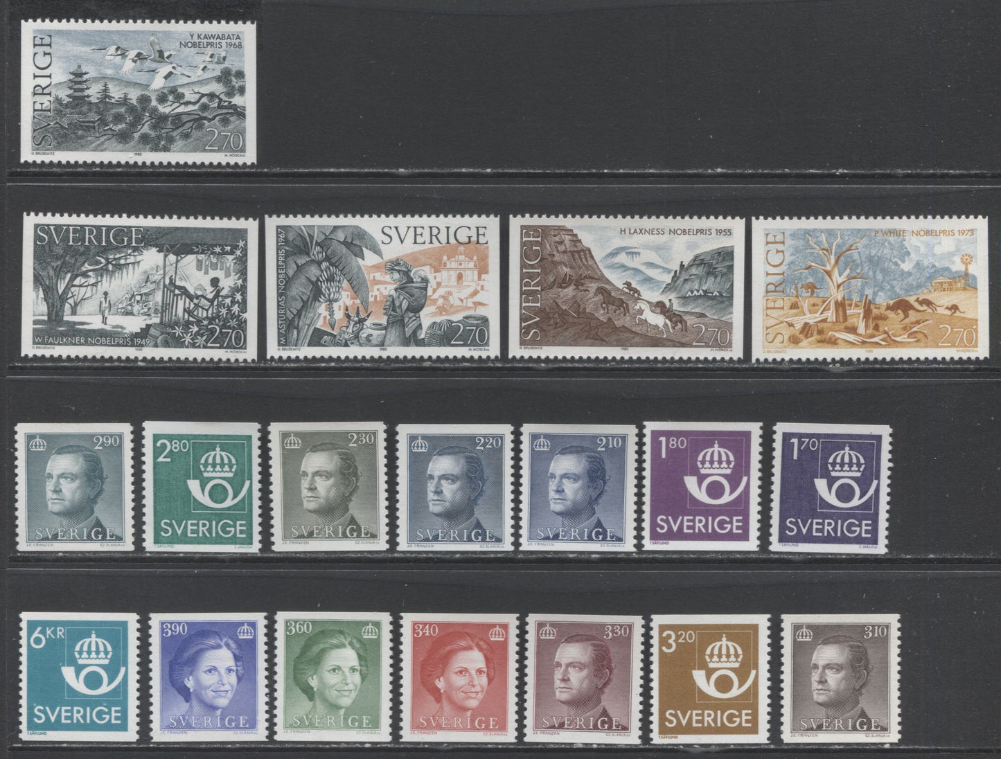 Lot 264 Sweden SC#1562-1580 1985-1989 Commemoratives & Definitives, 19 VFNH Singles, Click on Listing to See ALL Pictures, 2017 Scott Cat.$24.55 USD