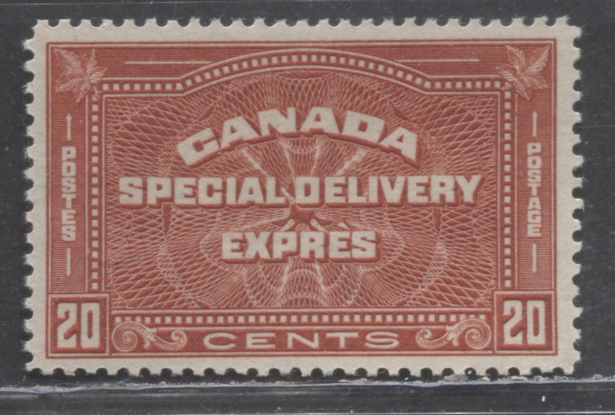 Lot 3 Canada #E5 20c Dull Brownish Vermillion, 1932 Special Delivery, A VFNH Single With Yellowish Cream Gum