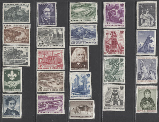 Lot 88 Austria SC#656/687 1960-1962 Commemoratives, 23 VFOG Singles, Click on Listing to See ALL Pictures, 2017 Scott Cat.$18.9 USD