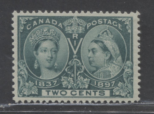 Lot 9 Canada #52i 2c Deep Green Queen Victoria, 1897 Diamond Jubilee Issue, A VFNH Single