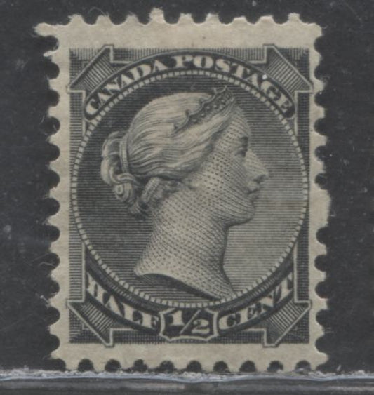 Lot 93 Canada #34i 1/2c Gray Black Queen Victoria, 1870-1893 Small Queens, A VFOG Single On Vertical Wove Paper, Montreal Printing, Perf 12.1