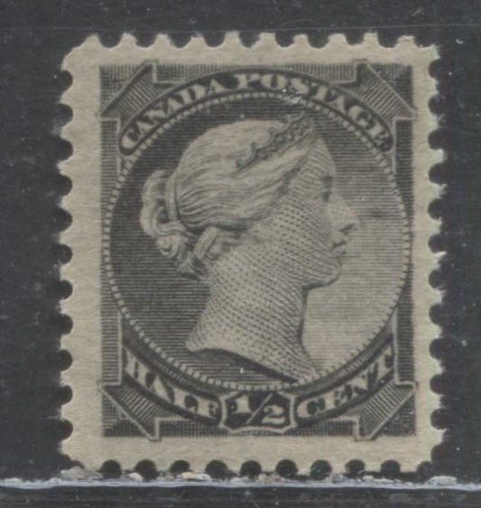 Lot 95 Canada #34i 1/2c Gray Black Queen Victoria, 1870-1893 Small Queens, A FNH Single On Horizontal Wove Paper, Late Montreal Printing, Perf 12 x 12.1