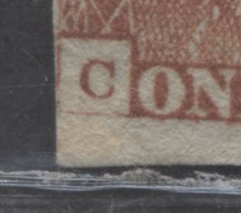 Lot371A Great Britain SC#3 (SG#B1) 1d Red Brown 1841-1854 Imperf Penny Reds, Alphabet I, Weak Lower Corner Squares And Weak Squares In 3 Corners, 4 Fair - Good Used Examples, Click on Listing to See ALL Pictures, Estimated Value $15 USD