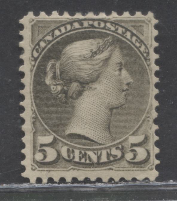 Lot 4 Canada #38a 5c Slate Green Queen Victoria, 1876 - 1878 Small Queen Issue, A FOG Single Montreal Printing, Perf 11 3/4x12