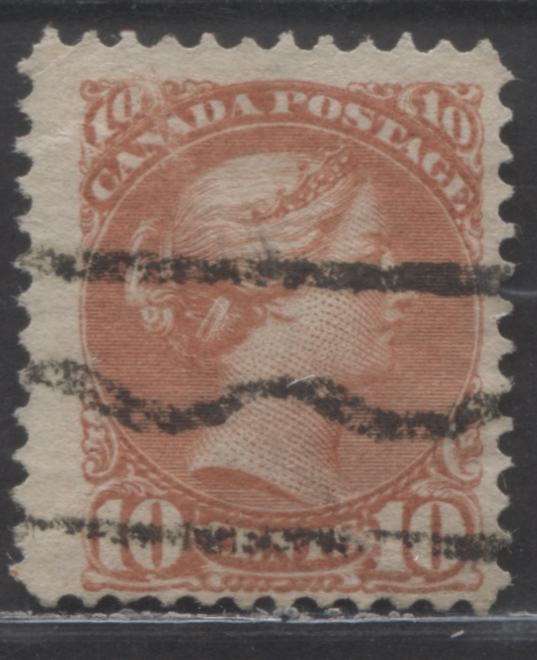 Lot 42 Canada Walburn #T45 10c Dull Red Queen Victoria, Pre 1894 Small Queen Issue, A Fine Used Single 2nd Ottawa Printing On Thin Horizontal Wove Paper, Walburn Style T Doubled Precancel T45-D, Perf 12x12.25