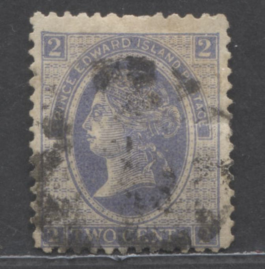 Lot 90 Prince Edward Island #12 4d Ultramarine Queen Victoria, 1872 Queen Victoria Cents Issue, A Good Used Single With Internal Crease