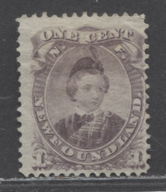 Lot 96 Newfoundland #32 1c Violet Edward, Prince Of Wales, 1868 - 1894 Second Cents Issue, A Fine Unused Single