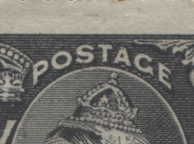 Lot 12 Canada #50 1/2c Jet Black Queen Victoria, 1897 Diamond Jubilee Issue, A FOG Single With A Horizontal Line In A & Vertical Line In Front Of Queen