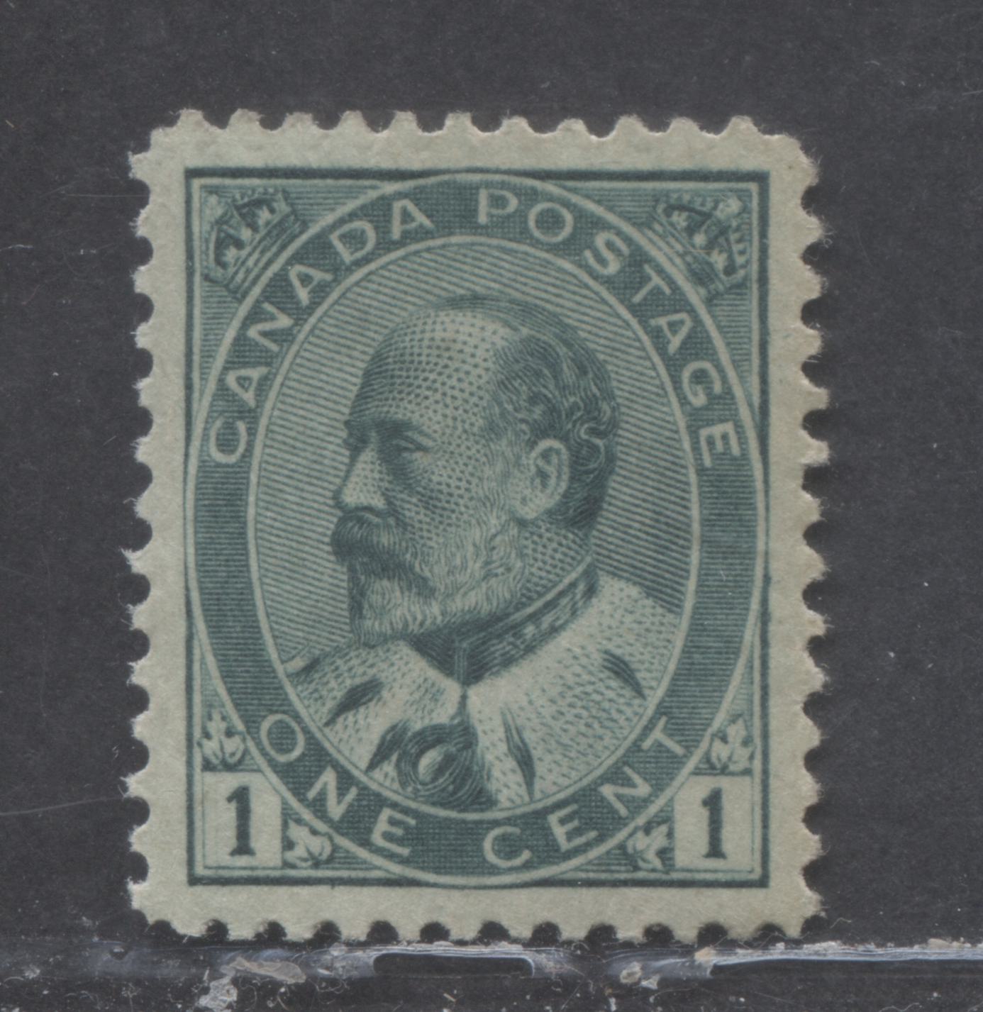 Lot 90 Canada #89iii 1c Blue Green King Edward VII, 1903-1908 King Edward Issue, A VFLH Single