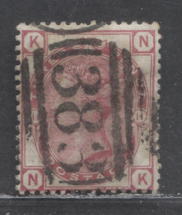 Lot 191 Great Britain SC#61 (SG#143) 3d Rose 1873 - 1880 Large Coloured Corner Letters - Surface-Printed Issue, Plate 11 Printing, Spray Of Rose Wmk, #383 Hull, Yorkshire Cancel, A Very Good - Fine Used Example, Estimated Value $23