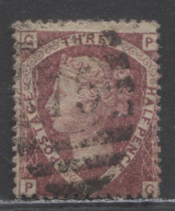 Lot 26 Great Britain SC#32a (SG#52) 1 1/2d Lake Red 1870 - 1874 Letters In All 4 Corners - Line-Engraved Issue, Plate 1 , Perf 14, A Fine Used Example, Click on Listing to See ALL Pictures, Estimated Value $55