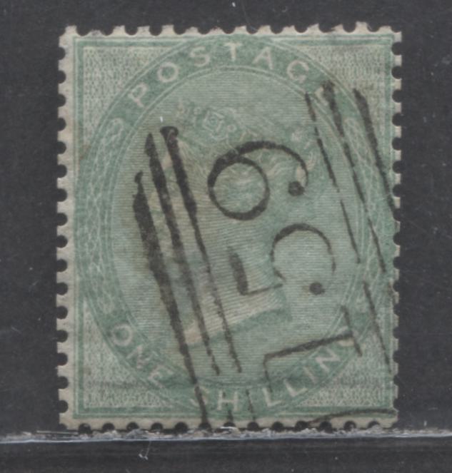 Lot 38 Great Britain SC#28 (SG#72) 1s Green 1856 No Corner Letters - Surface Printed Issue, #159 Glasgow Cancel, Horizontal Line Of Wmk Visible, A Very Fine Used Example, Click on Listing to See ALL Pictures, Estimated Value $350