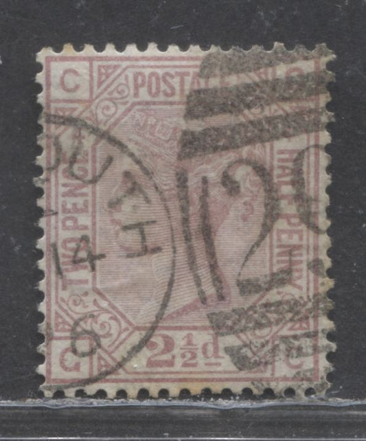 Lot 93 Great Britain SC#67 (SG#141) 2.5d Rosy Mauve 1873-1880 Large Coloured Letters, Large Colorful Letters, Orb Wmk, Plate 4, Well Centered, A Very Good/Fine Used Example, Estimated Value $27
