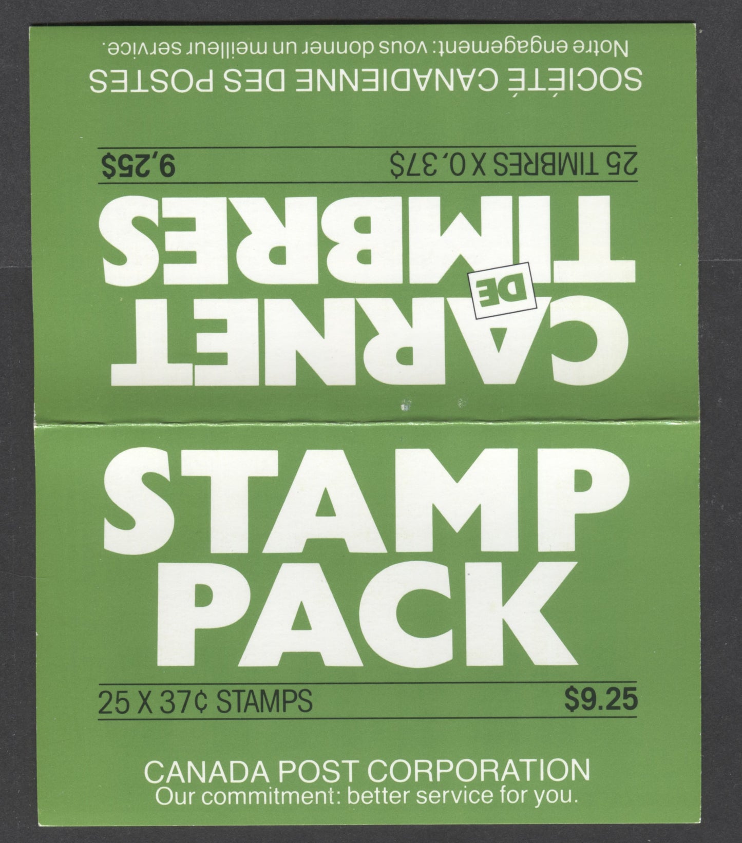 Canada #BK98a 37c Multicolored Parliament Building, 1987 Flag & Wildlife Issue, A VFNH Booklet Of 25 On DF/MF Rolland Paper, With Stamp Pack Text & MF Card Stock