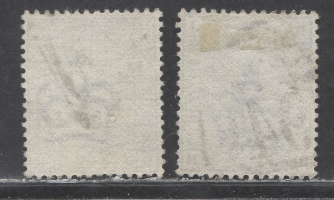 Great Britain SC#82 (SG#157) 2 1/2d Blue & Cobalt 1880-1883 Large Coloured Corner Letters, Plate 22 Printing, Imperial Crown Wmk, 2 Very Fine Used Examples, Click on Listing to See ALL Pictures, Estimated Value $90