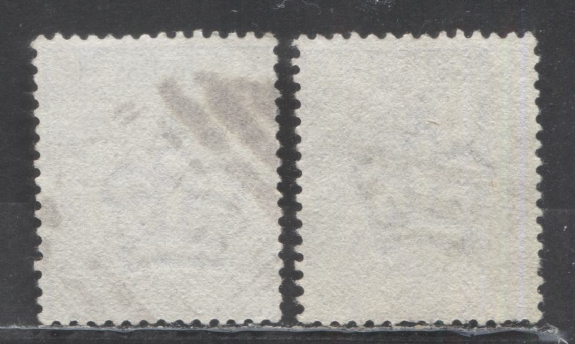 Lot 9 Great Britain SC#82 (SG#157) 2 1/2d Blue 1880-1883 Large Coloured Corner Letters, Plate 23 Printing, Imperial Crown Wmk, 2 Fine Used Examples, Click on Listing to See ALL Pictures, Estimated Value $35