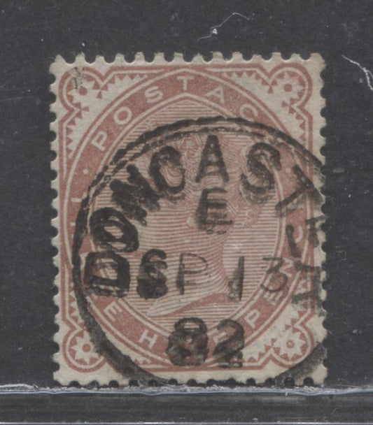 Lot 86 Great Britain SC#80 (SG#167) 1 1/2d Venetian Red 1880-1881 Postage Issue , Imperial Crown Wmk, A Fine/Very Fine Used Example, Click on Listing to See ALL Pictures, Estimated Value $45