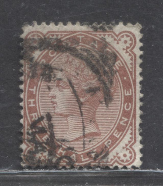Lot 87 Great Britain SC#80 (SG#167) 2 1/2d Venetian Red 1880-1881 Postage Issue , Imperial Crown Wmk, A Very Good - Fine Used Example, Click on Listing to See ALL Pictures, Estimated Value $20