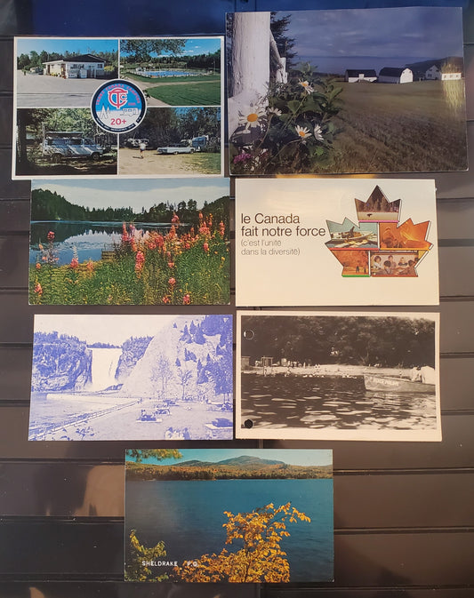 A Group of 7 Postcards From Quebec, Showing Various Views, From The 1950's-1980's, Overall Fine and VF, Net Est. $3