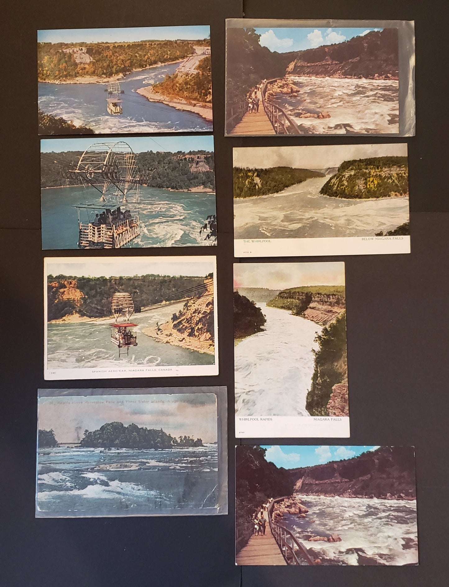 Group Of 8 Canadian Postcards Featuring Scenes Of The Spanish Aero Car And The Rapids Of Niagara Falls, Ontario. Our Estimated Value Is $8.