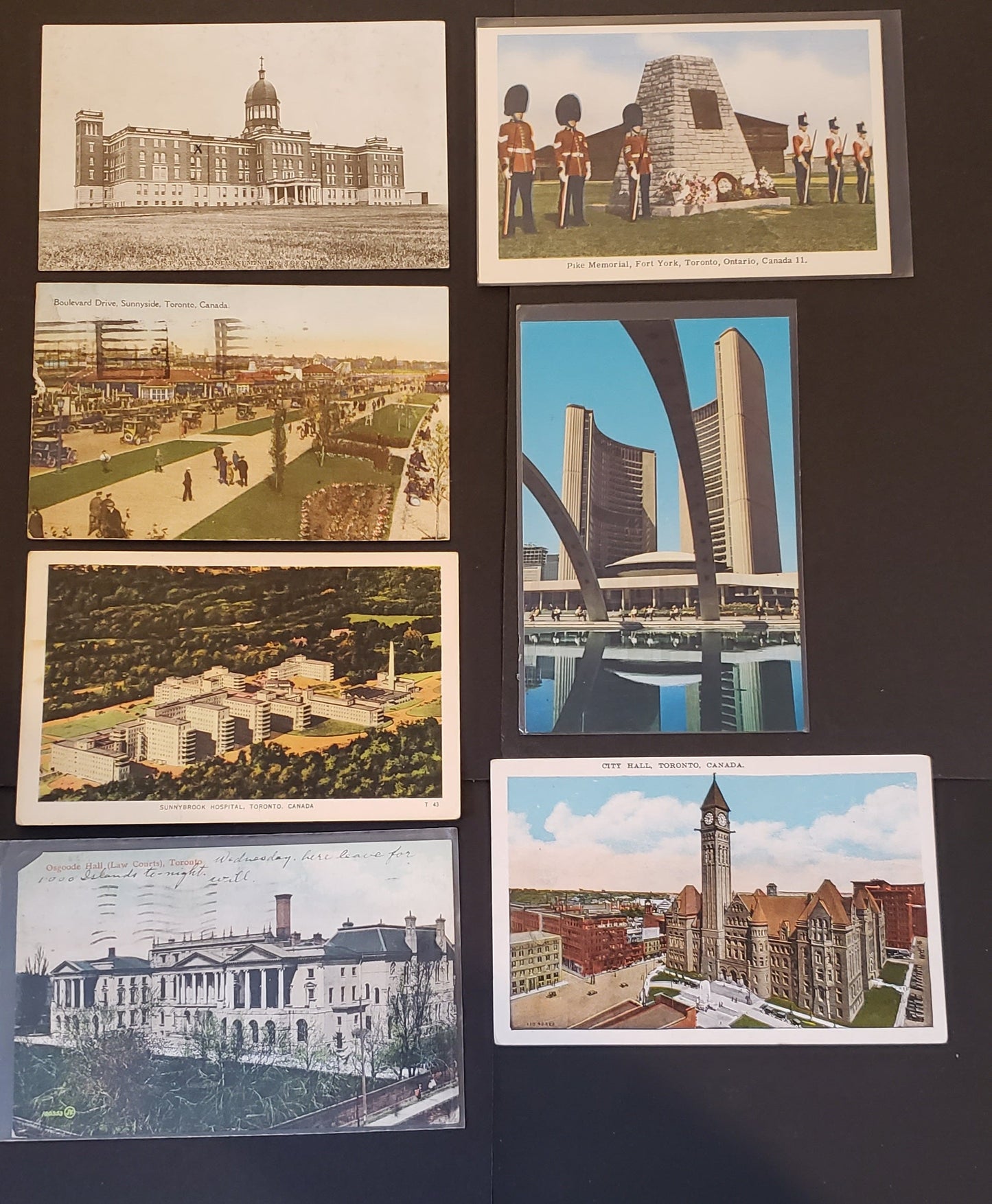 Group Of 7 Canadian Postcards Featuring Scenes Of Toronto, Ontario. Our Estimated Value Is $7.