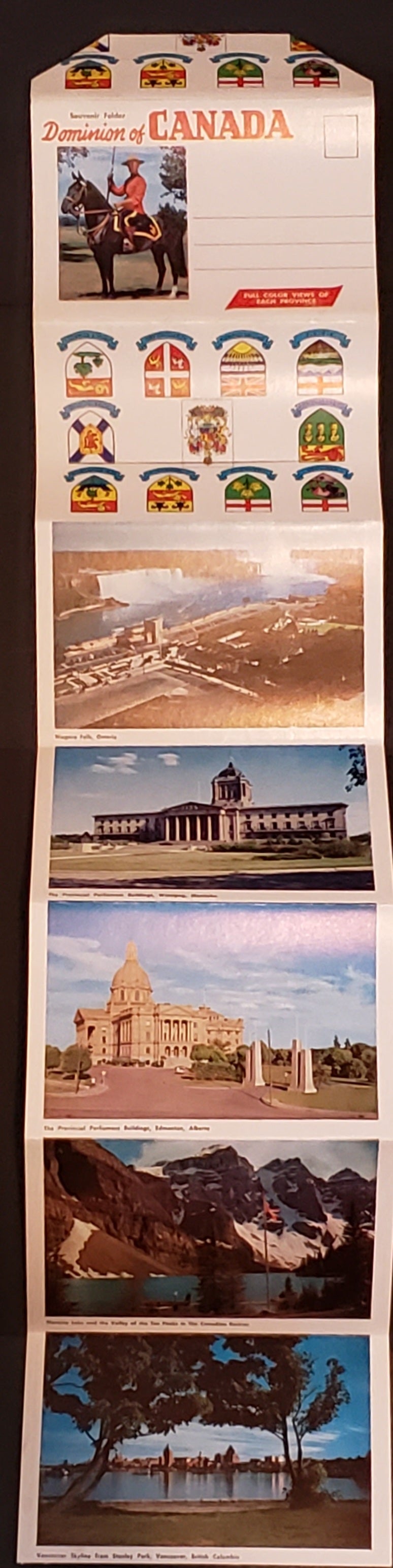 Group Of 2 Canadian Sovenir Folders Featuring Scenes Of Ontario, And Of The Provinces Of Canada. Our Estimated Value Is $10.