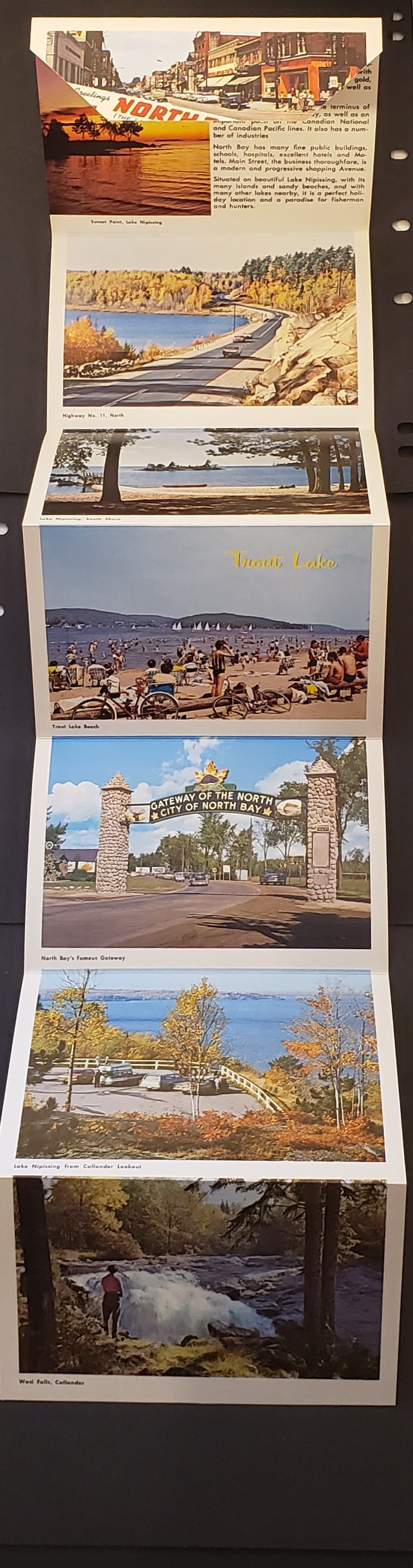 Group Of 3 Canadian Postcards And A Souvenir Booklet, Featuring Scenes Of North Bay And Wawa, Ontario. Our Estimated Value Is $8.