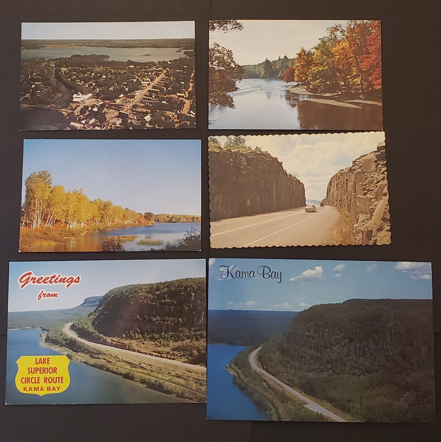 Group Of 6 Canadian Postcards Featuring Scenes Of Various Areas Of Ontario. Our Estimated Value Is $6.