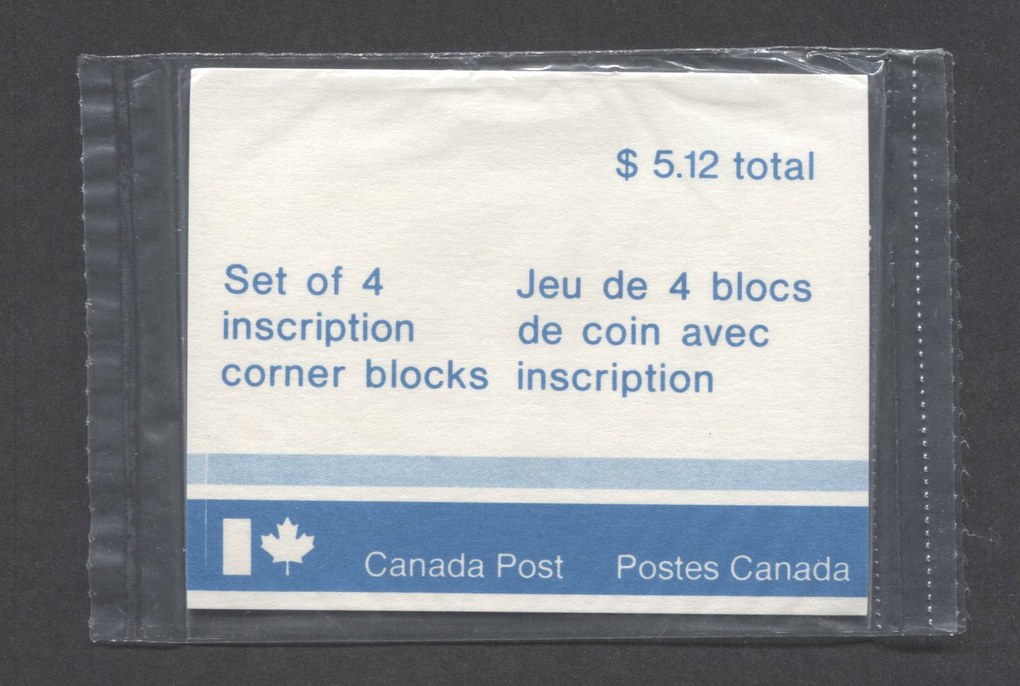 Canada #1028 32c Multicoloured 1984 Loyalists Issue, Canada Post Sealed Pack of Inscription Blocks on NF/DF Clark Paper, With DF Type 4A  Insert Card, VFNH, Unitrade Cat. $13