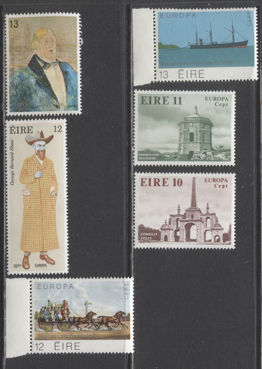Lot 82 Ireland SC#443/479 1978-1980 Europa Issues, 6 VFNH Singles, Click on Listing to See ALL Pictures, 2017 Scott Cat. $22 USD