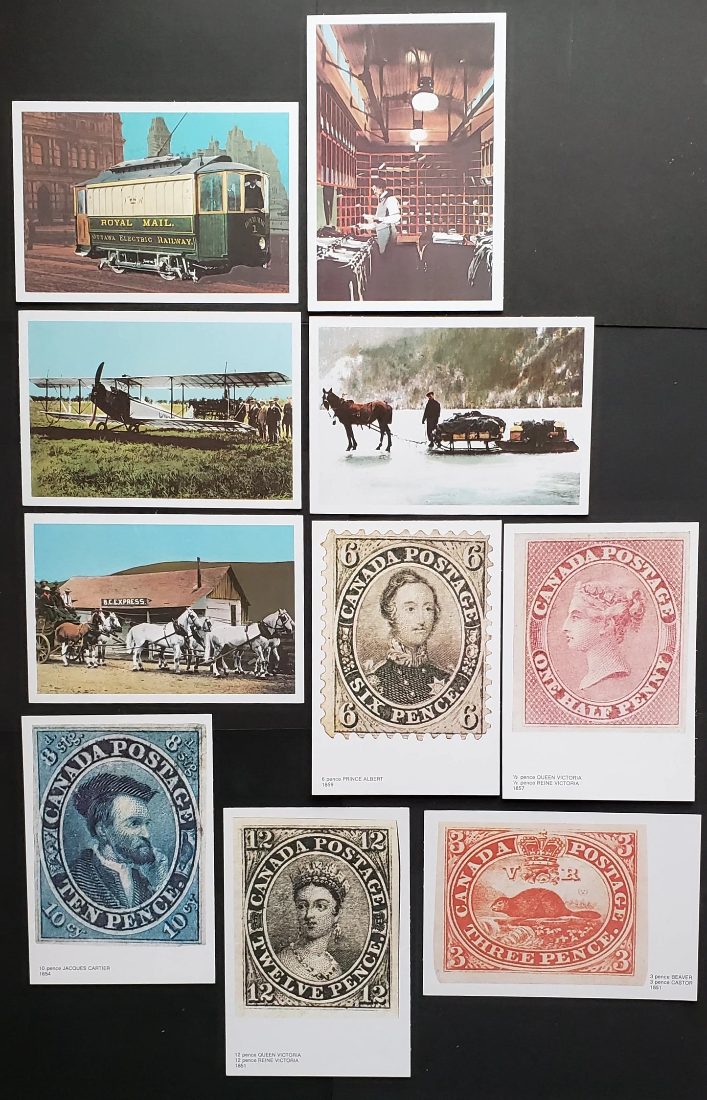 Lot 348 Five Sets of 5 Pre-Stamped 8c Postcards, All Mint and Pristine