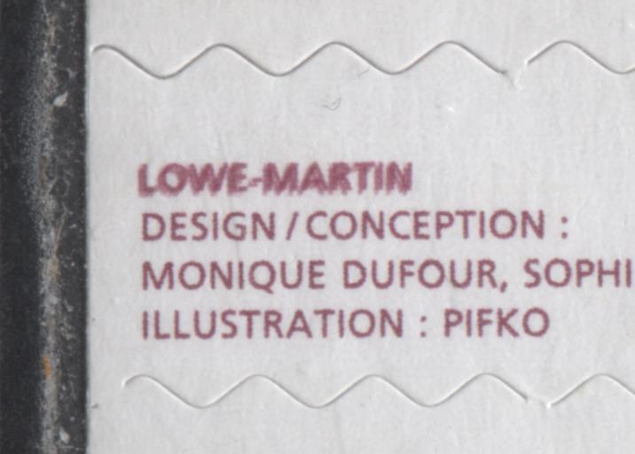 Lot 38 Canada #2128ii 51c Multicolored Red Bergamot, 2005-2006 Flower Definitives (2) - Coils, A VFNH Gutter Strip Of 4 On DF TRC Paper Showing Strong Doubling Of "Lowe-Martin" & Colour Dots $60