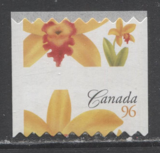 Lot 85 Canada #2245T2 96c Multicolored Fire Dancer', 2007 Flower Definitive Coils, A VFNH Coil Single With 9.5mm Downward Shift In Die Cutting, Resulting In G4dH Tagging Error