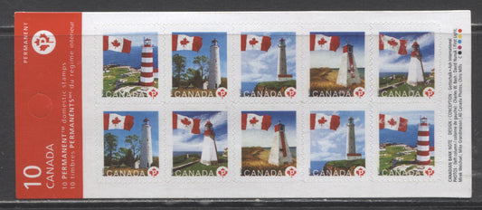 Lot 92 Canada #BK385F P(52c) Multicolored Flags, 2007 Permanent Booklets, A VFNH Counterfeit Booklet On HB Paper, Untagged, But Very High Quality