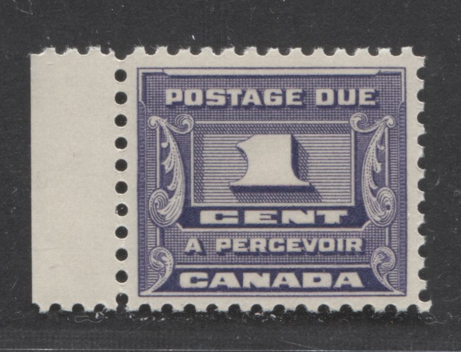 Canada #J11 1c Milky Violet, 1933-1934 Third Postage Due Issue, A VFNH Single With Cream Gum