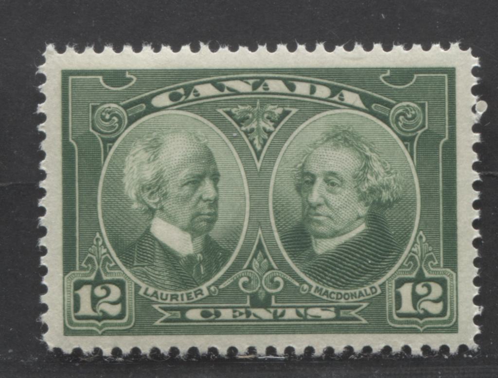 Lot 37 Canada #147 12c Green Laurier & Macdonald, 1927 Historical Issue, A VFNH Single