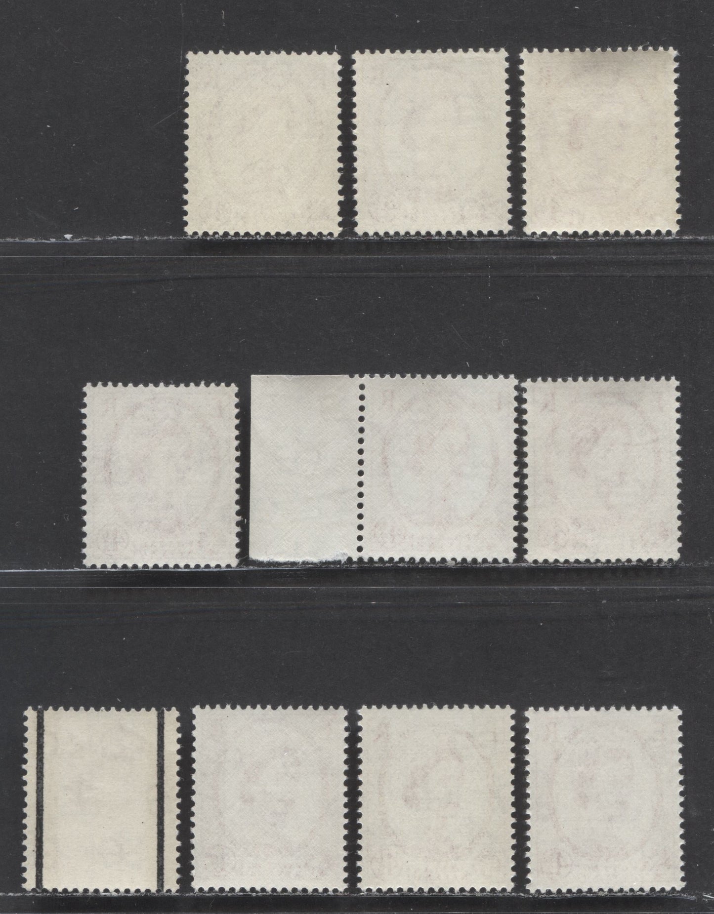 Lot 22 Great Britain SG#577/616b 4.5d Chestnut 1952-1967 Wilding Issue, A Specialized Group of 10 VFNH Stamps, Being Most Listed Varieties, Plus Some Unlisted Ones, Estimated Value $38