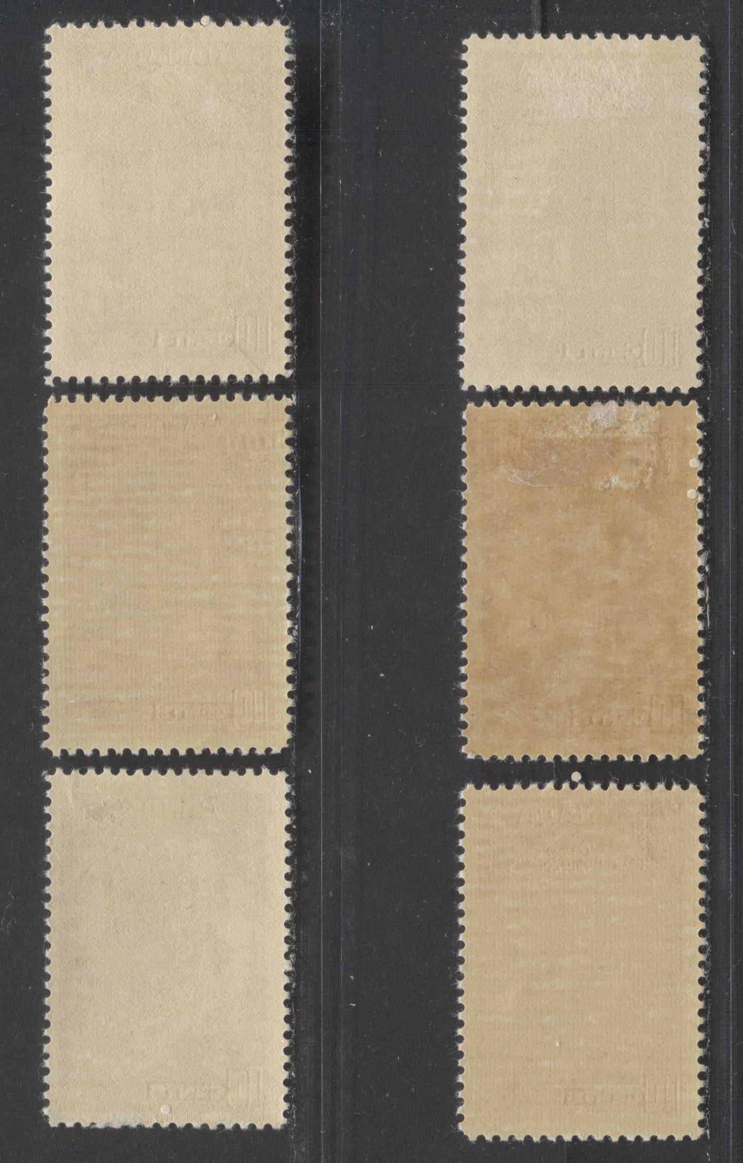 Lot 11 Canada #241 10c Deep Carmine, 1938 Pictorial Issue, 6 F/VFOG Singles A Specialized Group On Scarcer Paper/Gum Combinations