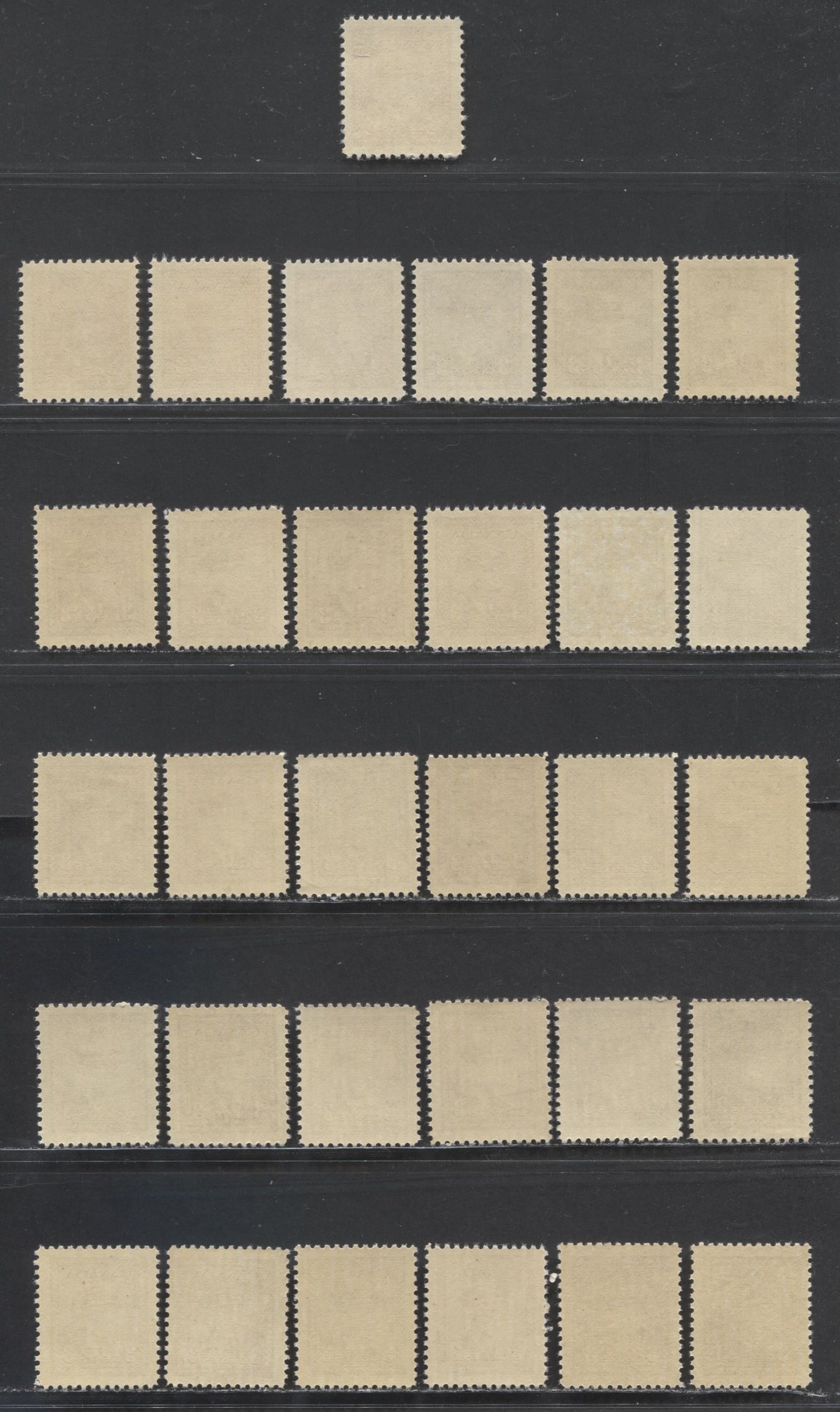 Lot 85 Canada #251-252 3c Dark Carmine-Rose Violet King George VI, 1942-1943 King George VI - War Issue, 31 VFNH Singles Specialized Lot Of 31