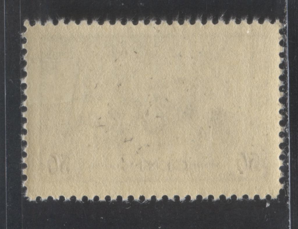 Lot 25 Canada #261 50c Blackish Purple Violet Munitions Factory, 1942-1943 War Issue, A VFOG Single On Horizontal Ribbed Paper With Semi Glossy Yellowish Gum