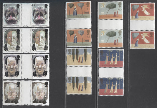 Great Britain SG#1950/1983 1996-1997 Christmas, Religious Anniverseries & Europa, 13 VFNH Gutter Pairs, Click on Listing to See ALL Pictures, Estimated Value $24.45 CDN