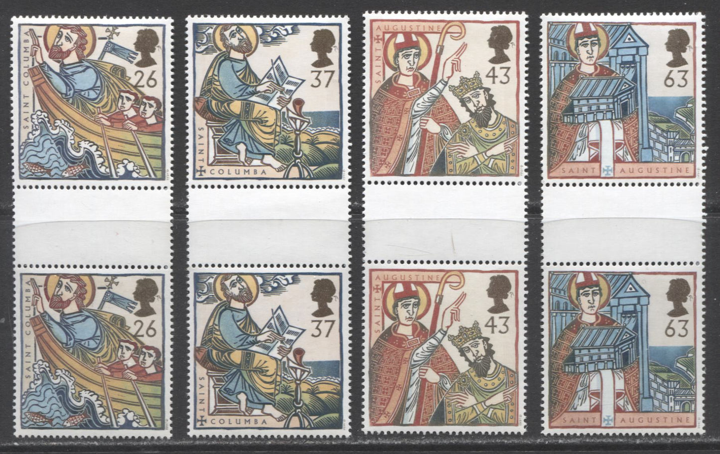 Great Britain SG#1950/1983 1996-1997 Christmas, Religious Anniverseries & Europa, 13 VFNH Gutter Pairs, Click on Listing to See ALL Pictures, Estimated Value $24.45 CDN