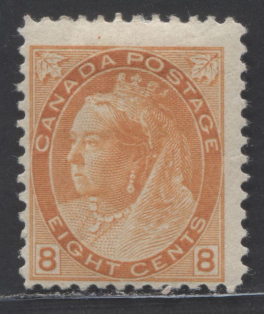 Lot 73 Canada #82 8c Orange Queen Victoria, 1898-1902 Numeral Issue, A FOG Single