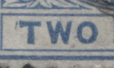 Lot 9 Lagos SC#2 2d Deep Blue & Prussian Blue 2nd Printing From Sept 14, 1874, Queen Victoria, Duty Plate Shows Apostrophe Flaw, Scarcer Proud Type D4 Lagos CDS Nov 23, 1874 With Lagos In Center, VF Used Stamp, Est Value $75 USD