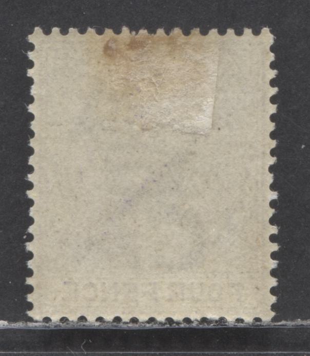 Lot 92 Lagos SC#23 4d Bluish Violet 1884-1886 Colour Changes & New Values, Crown CA Watermark, Perf 14 Comb, Showing Bullet Hole Flaw, A FOG Example, Click on Listing to See ALL Pictures, Estimated Value $100 USD