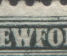 Newfoundland #131 1c Deep Bluish Green Twin Hills, 1923-1924 Pictoral Issue, 4 Very Fine Used Singles And 2 Strips Of 3 All With Unlisted Re-Entries, Mostly Occuring Near Or Above Upper Frameline. Also Includes Misplaced Entry